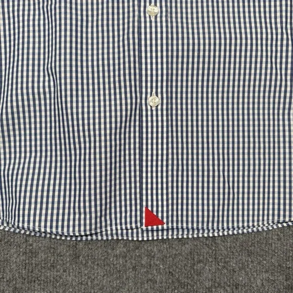 Untuckit Men Size 2XL Cappellano Shirt Short Sleeve Blue Gingham Check - Picture 6 of 8